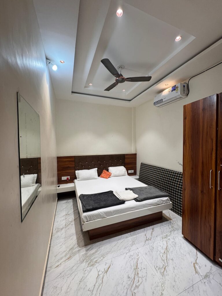 Master bedroom with AC and double bed